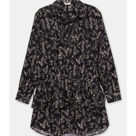 NWT Thakoon Women's Button Up Print Dress, Size 8, Black & White - Picture 2 of 9